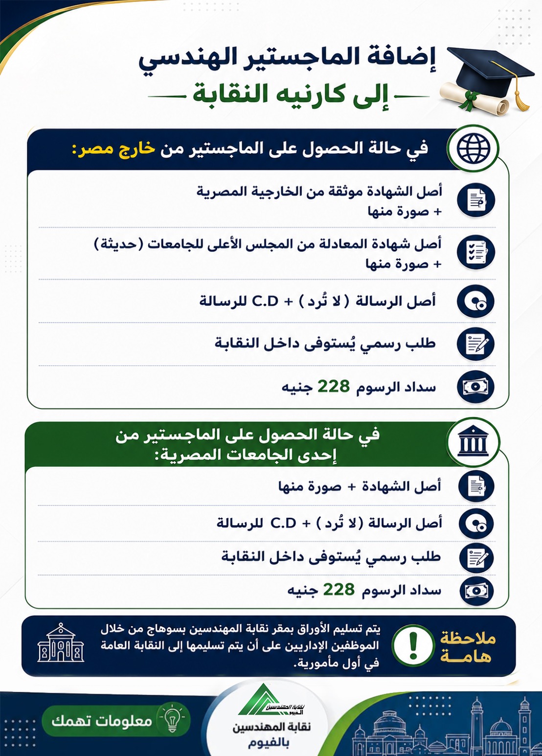 اضافة درجة الماجيستير